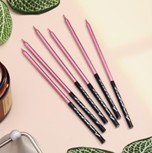 Свечи в торт «Праздник», 6 шт., 14.5 см, розовый с чёрным 5122209