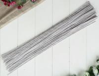 Проволока для изготовления искусственных цветов "Белая", 60 см, сеч 4 мм, 50 шт/уп, арт.3740951