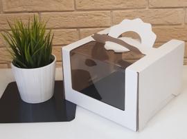 Упаковка картонная 25*25*15 см, с панорамным окном