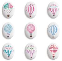 Украшение сахарные фигурки Медальоны Воздушные шары 35*25мм, арт.85393 (уп/63 шт)
