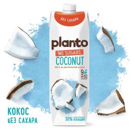 Напиток растительный кокосовый без сахара "COCONUT no sugars", Planto ПЛАНТО, 1 л
