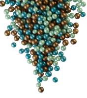 Драже зерновое в глазури ЖЕМЧУГ МИКС (тем.бирюза, бронза, изумруд) "ФБ" #116 (1,5кг)
