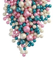 Драже зерновое в глазури ЖЕМЧУГ МИКС (тем. бирюза, розовый, серебро) "ФБ" #174 (1,5кг)
