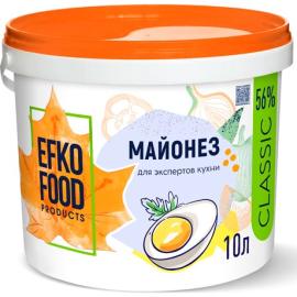 Майонез "EFKO FOOD" 56% classic, ведро 9,5 кг/10л