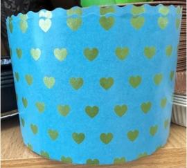 Форма для куличей 110*85 ГОЛУБЫЕ СЕРДЕЧКИ , арт.G9F01515RU 200 шт