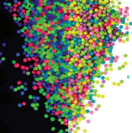 Драже зерновое в глазури НЕОН (Син.,лайм,лимон,роз,ульраф), 2-5 мм "ФБ" #923 (1,5кг)