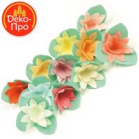 Украшение вафельные КАКТУСЫ на трилистнике 200 шт, МИКС