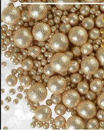 Драже зерновое в глазури БЛЕСК Золото (3х разм), #765, 100 гр (фасовка ИМ)
