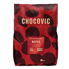 Шоколадная масса молочная Chocovic МАРКО (36%), код CHM-T14CHVC-25B, 250 гр (фасовка ИМ)