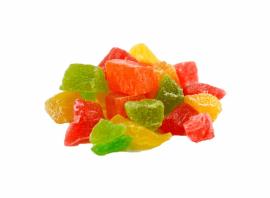 Цукаты Ананасы сушеные (кубики 3-5 мм 4 цв.), 1 кг (фасовка ИМ)