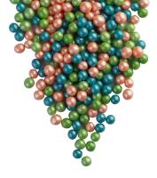 Драже зерновое в глазури ЖЕМЧУГ МИКС (тем.бирюза, зеленый, персик) "ФБ" #187 1,5кг