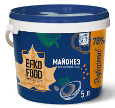Майонез "EFKO FOOD" 78% professional, высокожирный, ведро 5 л (4,8 кг)