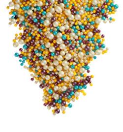 Драже зерновое в глазури ЖЕМЧУГ МИКС (голуб, золото, серебро, сирен) "ФБ" #114 (1,5кг*6шт)