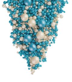 Драже зерновое в глазури ЖЕМЧУГ МИКС (голубой, серебро) "ФБ" #110 1,5 кг