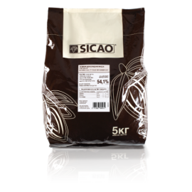 Шоколадная масса темная SICAO (горьковатый вкус, какао 53%) код CHD-Q54-25B, 500 гр (фасовка ИМ)