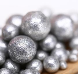Драже зерновое в глазури БЛЕСК серебро (12-13 мм) "ФБ" #728 1,5кг