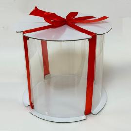 Коробка для торта, БЕЛАЯ, ТУБУС d160, h220, арт.022502