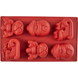 Форма силиконовая РОЖДЕСТВО, 6 фигур, арт. 42922