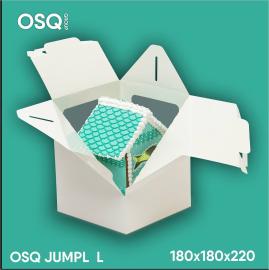 Коробка для кулича/десерта OSQ JUMPL L Белая 180*180*220 мм