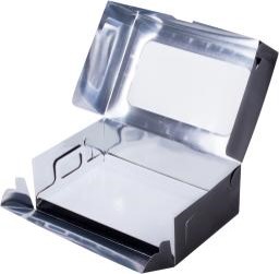 Коробка под канапе черная/белая с окном, с подносом 280*180*95 мм, арт. 040002