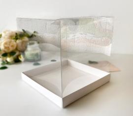 Коробка под торт с прозр.крышкой, белый, 160*160*180мм, арт.ТИ-00239