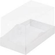 Коробка для половинки рулета белая Премиум с пластик.крышкой 170*120*120 мм, арт. 060840
