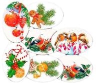 Картинки вафельные СНЕГИРИ 60*40мм, 240 шт., арт.53323