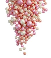 Драже зерновое в глазури ЖЕМЧУГ МИКС (розов, персик, серебро) "ФБ" #177 (1,5кг)