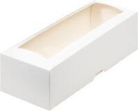 Коробка под рулет с вклеенным окном 300*110*80 (белая), арт.060620