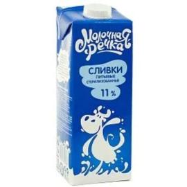 Сливки "Молочная Речка" 11% стерилизованные, 1 л