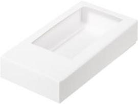 Коробка под дубайский шоколад с окном 180*90*25 мм (белая)