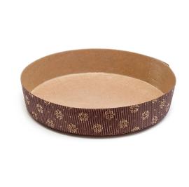 Форма для круглого пирога "Тортина" 155*35, арт.РВ15535 коричневая с зол.цвет.(90шт) Россия шт.