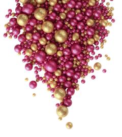 Драже зерновое в глазури БЛЕСК золото, фуксия "ФБ" #710 50 гр (фасовка ИМ)