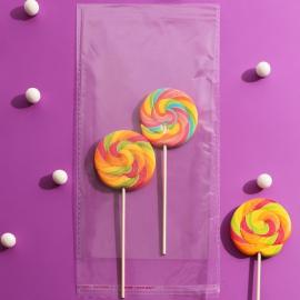 Пакет БОПП с клеевым клапаном, прозрачный 14 х 26/3.5 см, 30 мкм, арт.6912473 (100шт/уп)