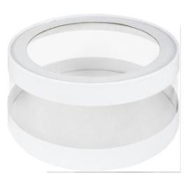 Коробка для тортов и пирожных ШЛЯПНАЯ с прозр. Стенками и окном d-200мм, h-100мм (белая), арт.070030