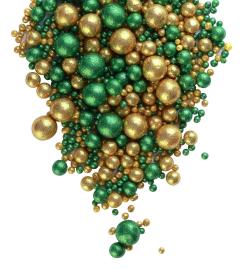 Драже зерновое в глазури БЛЕСК зеленый, золото "ФБ" #716, 100 гр