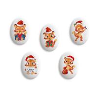 Украшение сахарные фигурки Медальоны Тигрята 35*25мм, арт.tp77800 (уп/20 шт) (фасовка ИМ)