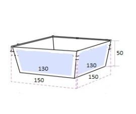 Упаковка для десерта130*130*40 (дно) OSQ SmartPack 800 box Крафт