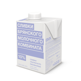 Сливки БМК ультрапастерезованные 10% 0,5 л TBA edge (12 шт/упак)