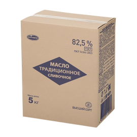 Масло сливочное 82,5% "Традиционное" ЭКОМИЛК, 5 кг