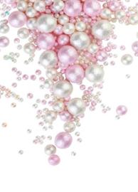 Драже зерновое в глазури БЛЕСК НЕЖНЫЙ Розовый, белоснежный (3х разм), #810, 50 гр (фасовка ИМ)