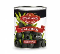 Маслины "VITALAND" черные б/к ж/б 3100мл