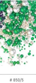 Драже зерновое в глазури БЛЕСК Зеленое золото, белоснежный (3х разм) "ФБ" #850/5 (1,5кг*6шт)