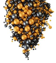 Драже зерновое в глазури ЖЕМЧУГ МИКС (золото, черный) "ФБ" #121, 100 гр (фасовка ИМ)