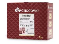 Шоколадная масса белая Chocovic Sebastian (33.1% какао), код CHW-S4CHVC-94B, 5 кг