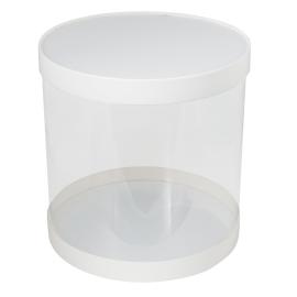 Коробка для торта белая прозрачн. тубус d 220 * h 220 мм, арт. 022640