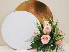 Подложка d 26 см, h 0,8 мм, лам. зол/серебро