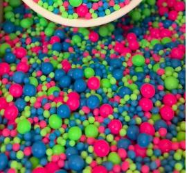 Драже зерновое в глазури НЕОН (Син.,лайм,розовый), 2-5, 6-8 мм "ФБ" #927, 100 гр (фасовка ИМ)