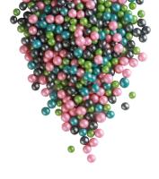 Драже зерновое в глазури ЖЕМЧУГ МИКС (тем.бирюза,зелен,розов,черн) "ФБ" #185