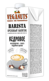 Напиток ореховый ФУНДУК 3,3% ТМ «VEGANUTS BARISTA», 1 л